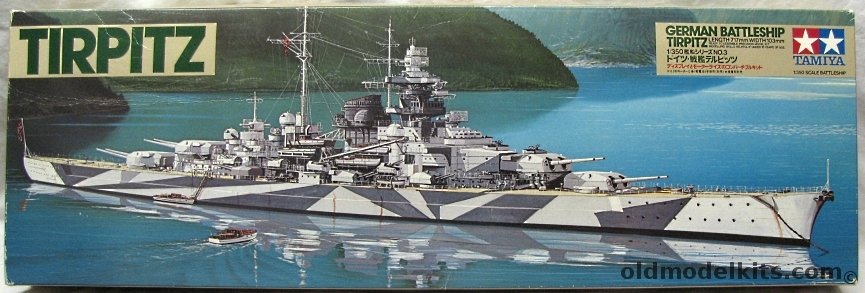 Tamiya 1/350 Tirpitz German Battleship Motorized, 7303 plastic model kit